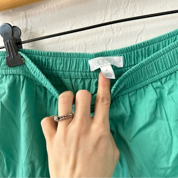 ABOUND Nordstrom Cargo Jogger Pants X Small Green Marine Elastic Waist Pull On - Picture 2 of 6